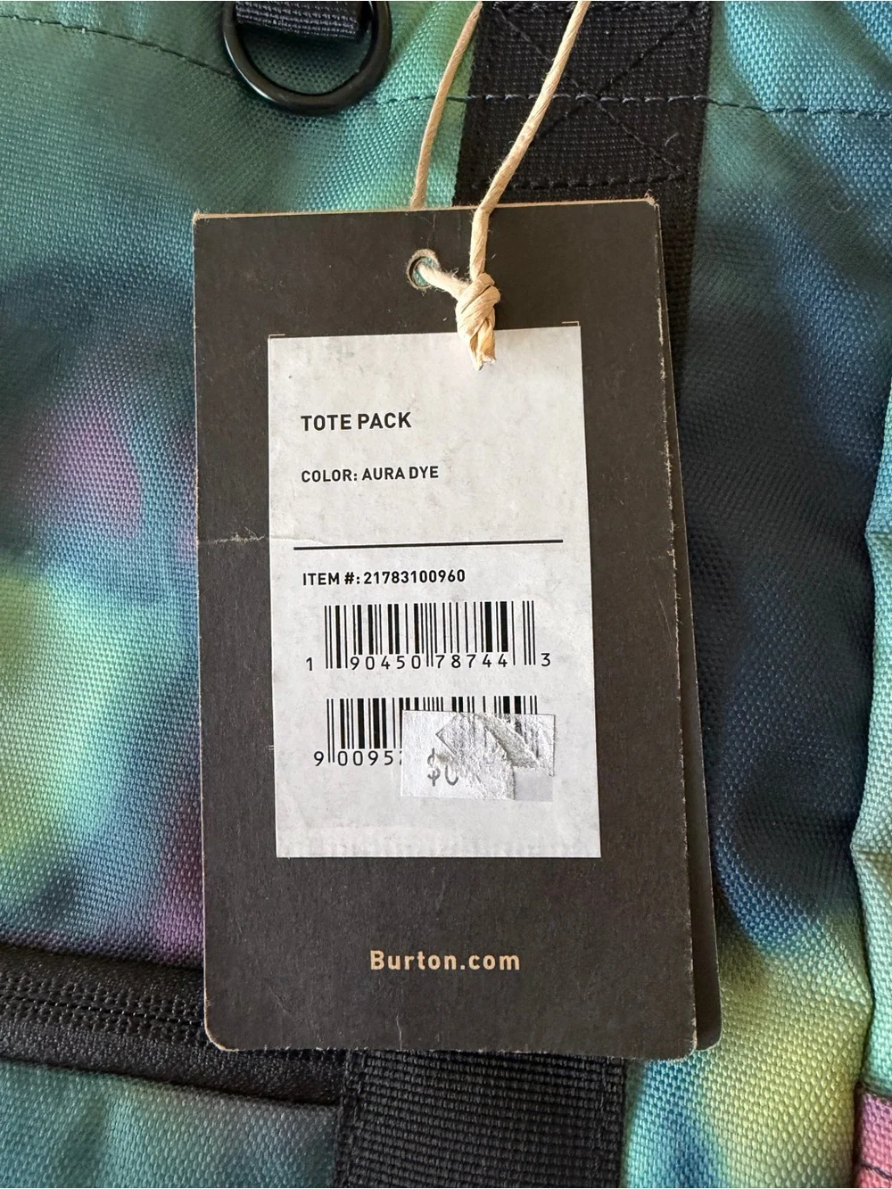 NEW with tags Burton Tote Pack 24L bag featuring a vibrant, multicolored